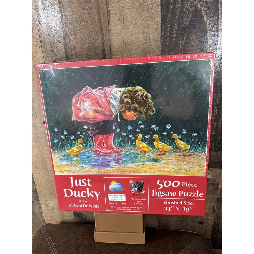 Puzzle 500 Piece Richard De Wolfe Brand New Sealed Just Ducky Jigsaw 13" X 19"
